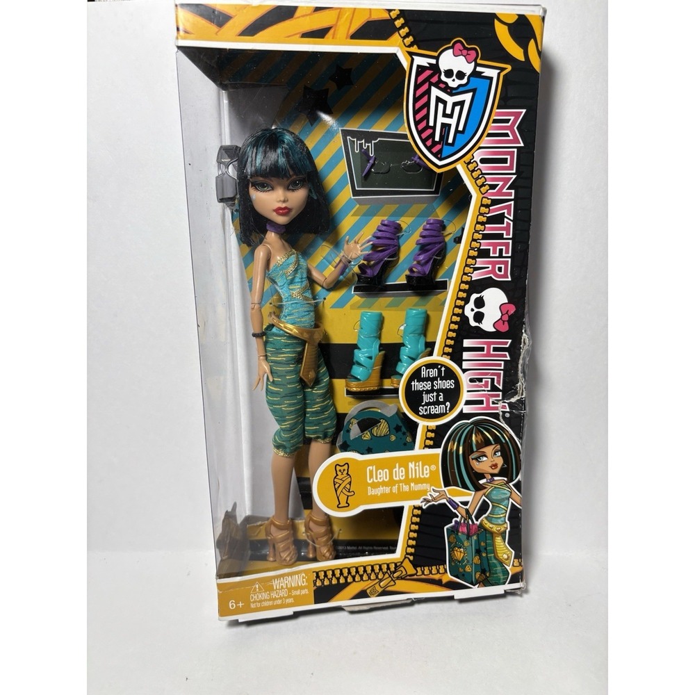 Monster High Cleo de Nile Shoes Make The Monster Doll NIB Mattel Box Wear New